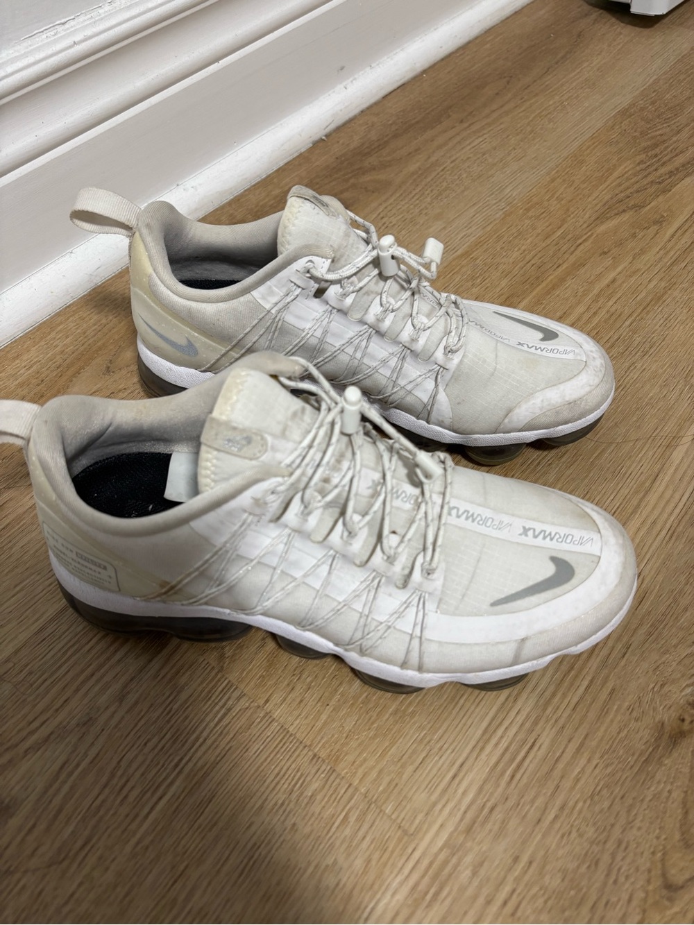 Nike Off-White/Light Gray VaporMax Utility Sneakers